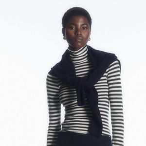 COS // striped turtleneck